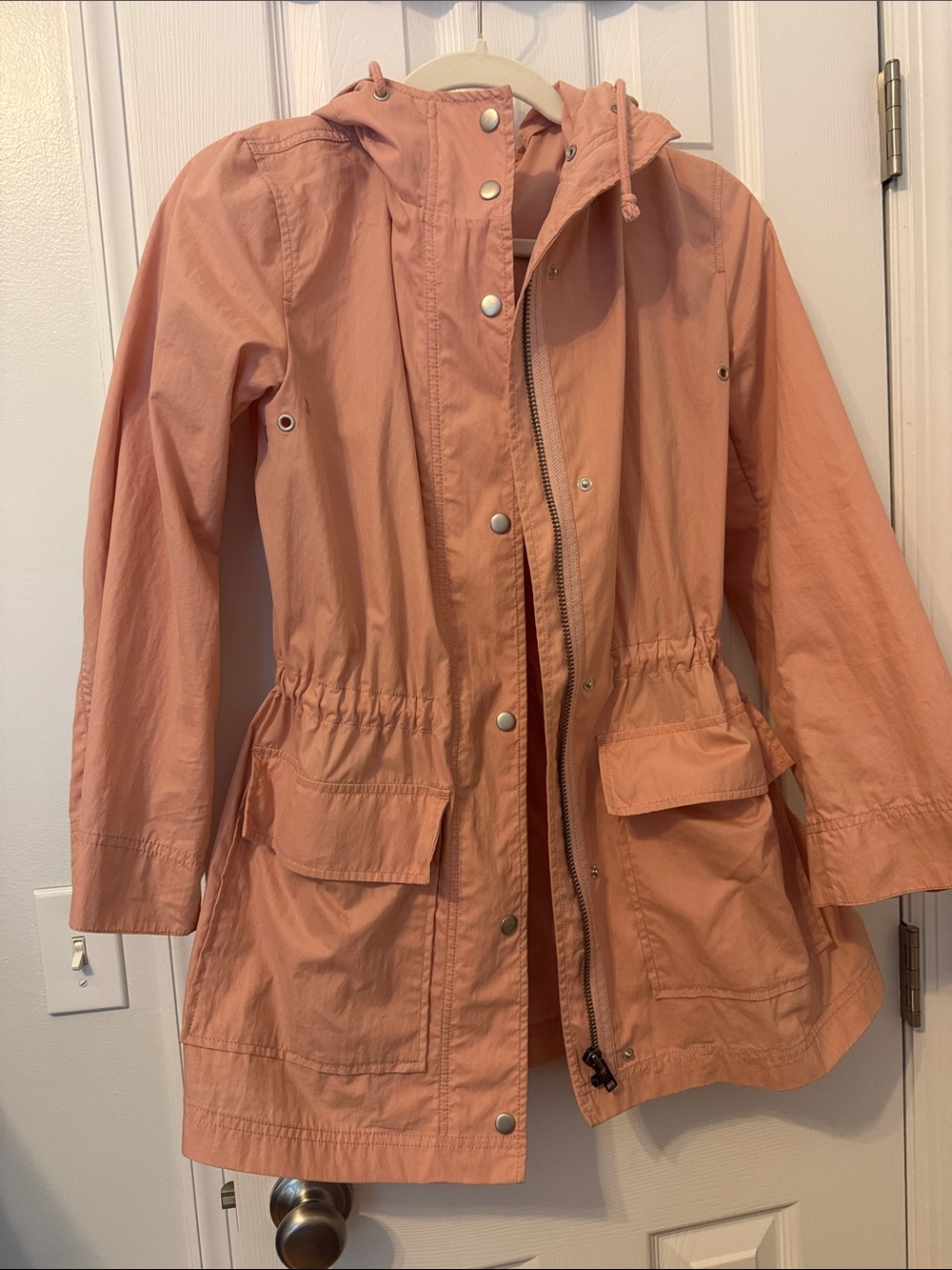 Madewell light pink Utility Hooded Jacket